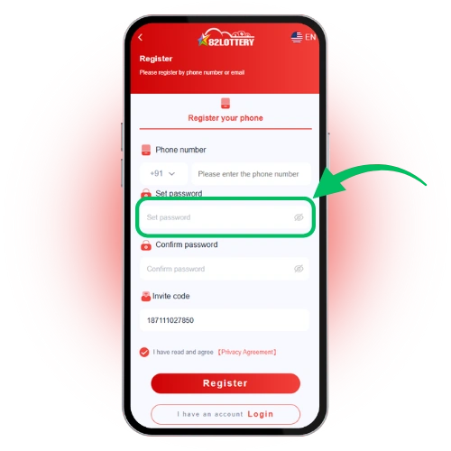 82 lottery create a secure password